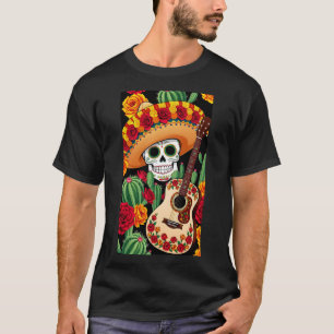Fiesta Soda Beverages Sombrero Gitaar Taco Mexica T-shirt