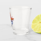 Fiesta Sombrero en Zonnebril Custom Initialen Shot Glas (Rechts)