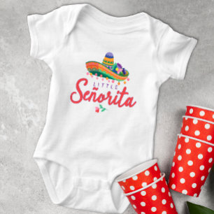 Fiesta Sombrero Little Señorita Baby Bodysuit