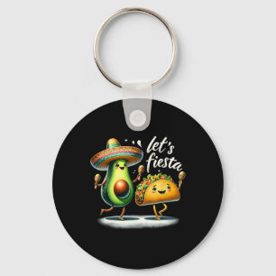 Fiesta Squad Avocado Tacos Laten we feest vieren F Sleutelhanger