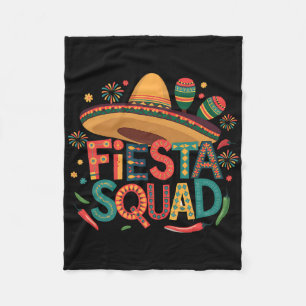 Fiesta Squad Cinco de Mayo Mexicaanse Fiesta voor Fleece Deken