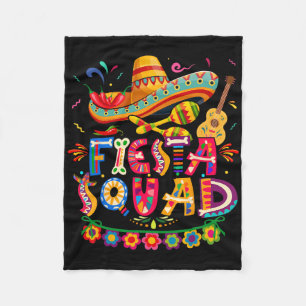 Fiesta Squad Cinco de Mayo T-shirt Mexicaanse part Fleece Deken