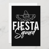 Fiesta Squad Fiesta Bachelorette Party Shirten, 2/ Bedankkaart (Voorkant / Achterkant)