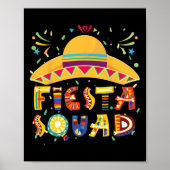 Fiesta Squad Mexico Fiesta Taco Gitaar Cinco de Ma Poster (Voorkant)