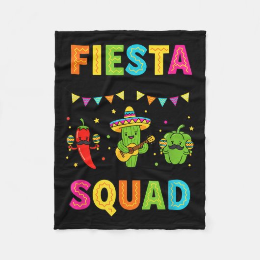 Fiesta squad schattige cactus peper paprika kidsFi Fleece Deken (Voorkant)