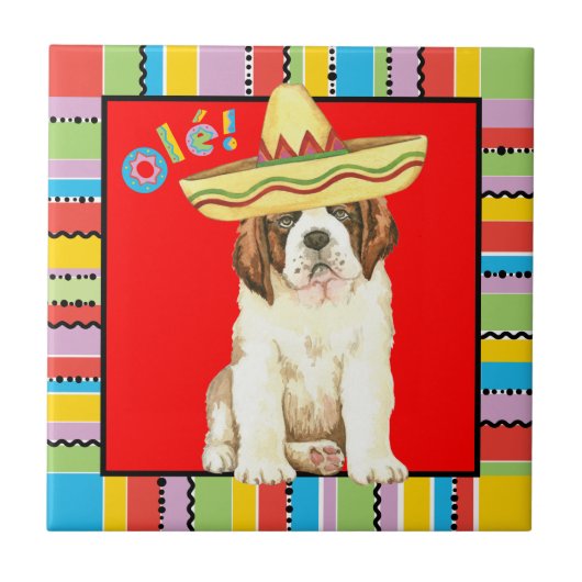 Fiesta St Bernard Tegeltje (Voorkant)