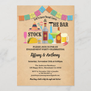 Fiesta stock bar invitation couples douche