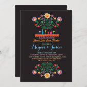 Fiesta Stock Le Bar Mexico Couples Invitation (Devant / Derrière)