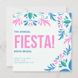 Fiesta Succulent Boho Bridal Brunch Kaart