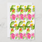 Fiesta Succulent Floral Waterverf Vrijgezellenfees Kaart (Achterkant)