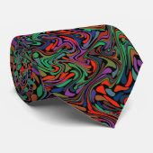 Fiesta swirl fractal stropdas (Opgerold)