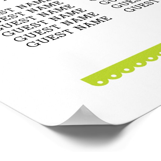 Fiesta Table Plan Weddendag Poster 8 Zitplaatsen (Hoek)