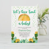 Fiesta Taco 'Bout A Baby Baby shower Invitation (Debout devant)