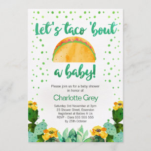 Fiesta Taco 'Bout A Baby Baby shower Invitation