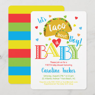 Fiesta Taco Bout a Baby Boy Shower Uitnodiging