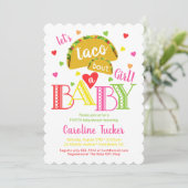 Fiesta Taco Bout a Baby Girl Shower Invitation (Debout devant)