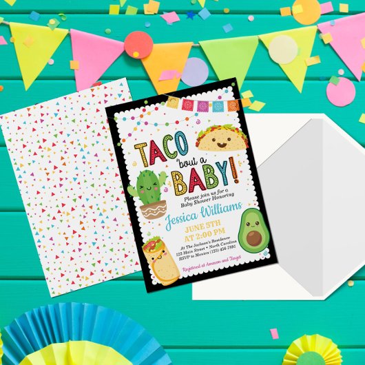 Fiesta Taco Bout A Baby shower Invitation Kaart