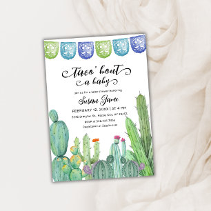 Fiesta Taco 'Bout Cactus Baby shower Kaart