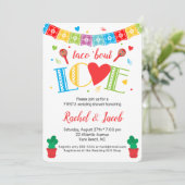 Fiesta Taco Bout Love Bridal Shower Uitnodiging (Staand voorkant)
