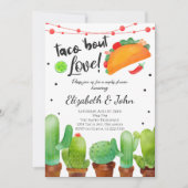 Fiesta Taco Bout Love Watercolor Cactus Invitation (Devant)