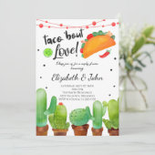 Fiesta Taco Bout Love Watercolor Cactus Invitation (Debout devant)