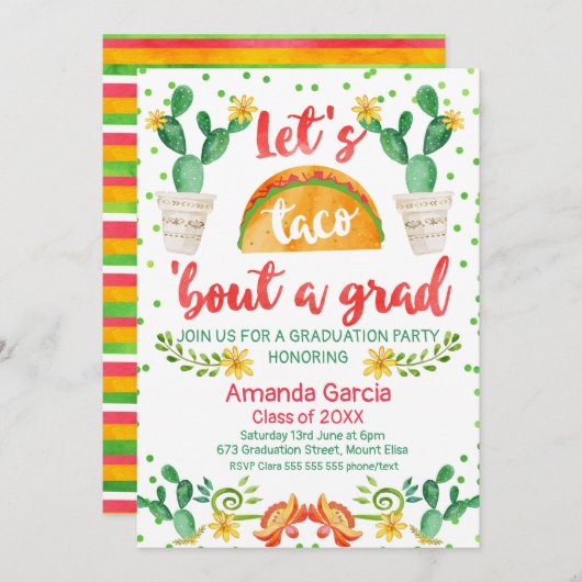 Fiesta Taco Bout Une Grande Invitation De Fête (Devant / Derrière)