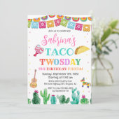 Fiesta Taco Deux Jours 2e Anniversaire Invitation (Debout devant)
