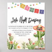 Fiesta Taco 'Over Baby shower Late Night Luiers Poster (Voorkant)