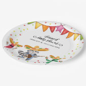 Fiesta Taco 'Over een Baby Cactus Animal Baby show Papieren Bordje (Gekanteld)