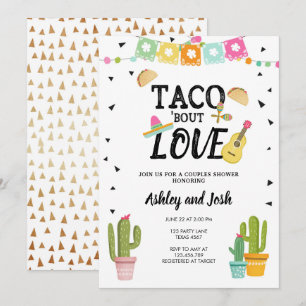 Fiesta Taco Over Liefde Cactus Koppels Douche Kaart