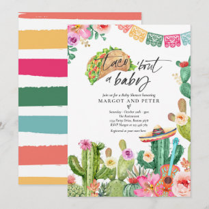 Fiesta Taco'Bout A Baby Cactus Baby shower Kaart