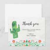 Fiesta Tacos et Tutus Carte de remerciements (Devant / Derrière)