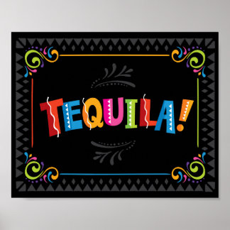 Fiesta TEQUILA! Afdrukken partijteken Poster