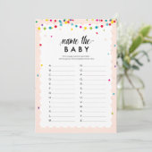Fiesta thema baby shower spel naam de baby programma (Staand voorkant)