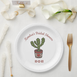 Fiesta Thema Bruidsfeest Verpersoonlijkte Cactus Papieren Bordje