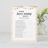 Fiesta thema wie weet mama beste baby shower spel programma (Staand voorkant)