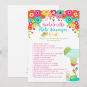 Fiesta Theme Bachelorette Party Scavenger Hunt Kaart (Voorkant / Achterkant)