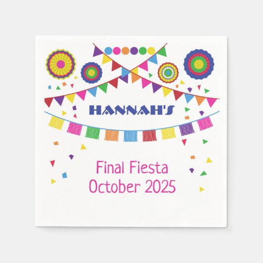 Fiesta Theme Cocktail Napkin Servet (Voorkant)