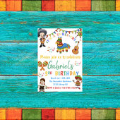 Fiesta thème troisième anniversaire, invitation à