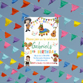 Fiesta thème troisième anniversaire, invitation à