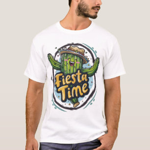 "Fiesta Tijd" Dansende Cactus T-shirt