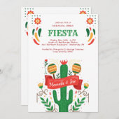 Fiesta Time Rehearsal Dinner Kaart (Voorkant / Achterkant)