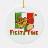 Fiesta Time Taco, Sombrero, Gitaar Keramisch Ornament (Achterkant)