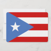 Fiesta :Traditionel: Invitation Porto Rico Flag (Dos)
