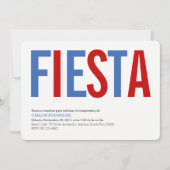 Fiesta : Traditionnel : Invitation Drapeau de Port (Devant)
