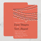 Fiesta-tuin licht de uitnodiging voor de bruiloft (Voorkant / Achterkant)