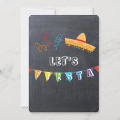 Fiesta Uitnodiging, Fiesta Party, Fiesta Verjaarda Kaart (Achterkant)