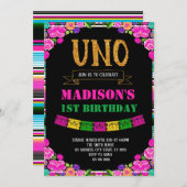 Fiesta uno-uitnodiging kaart (Voorkant / Achterkant)