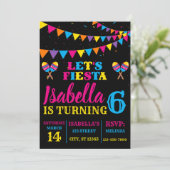 Fiesta Verjaardag Cinco De Mayo Feest Uitnodiging (Staand voorkant)