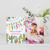 Fiesta Verjaardag Foto Kaart (Staand voorkant)